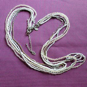 Endearing multiple beaded chain necklace